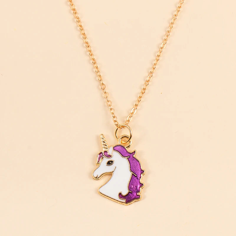 Kawaii Rainbow Unicorn Pendant Necklace 🌈✨ - Adorable Choker for Girls & Women 🎀 - Perfect Birthday Gift! 🎁