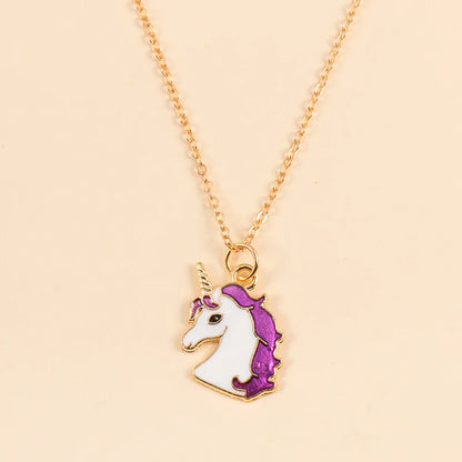 Kawaii Rainbow Unicorn Pendant Necklace 🌈✨ - Adorable Choker for Girls & Women 🎀 - Perfect Birthday Gift! 🎁