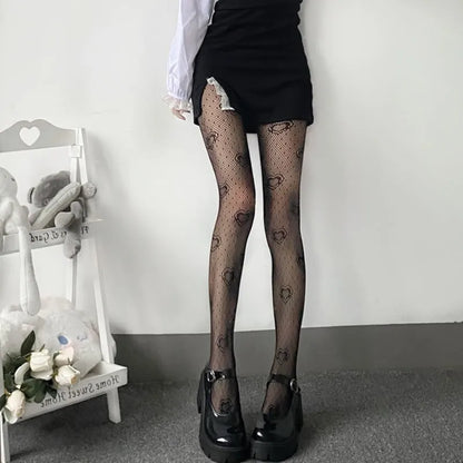 🌸 Adorable Floral Mesh Stockings for Trendy Girls 🌼 Cute White Pantyhose for Spring & Summer Fun! ✨ - Pixie Quill