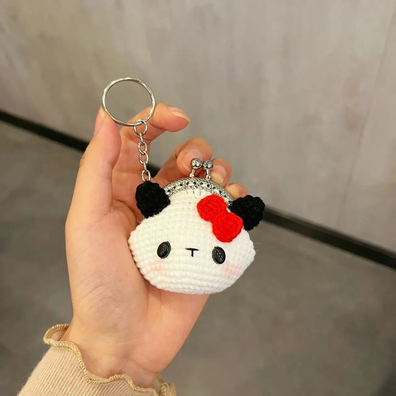 Charming Crochet Animal Keychain Bag Rabbit Plush Pendant Handmade 🧶🐰