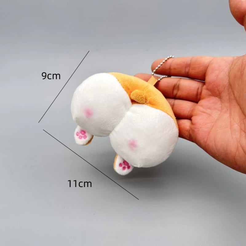 Pastel Cute Cat Dog Plush Keychain Soft Fidget Toy For Backpack Pendant Gift 🐾