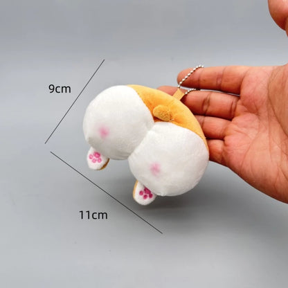 Pastel Cute Cat Dog Plush Keychain Soft Fidget Toy For Backpack Pendant Gift 🐾