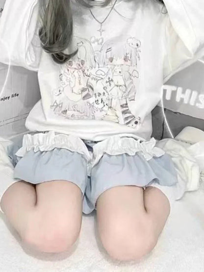 Kawaii Y2K Harajuku Anime Hoodie 🌟 | Cute Cartoon Sweatshirt for Trendy Students 🎀 | Cozy Long Sleeve Top 2023
