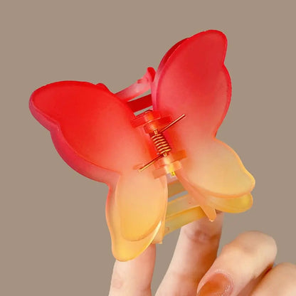 Kawaii Butterfly Acrylic Hair Claw Clip 🦋✨ | Colorful Matte Gradient Hairpin for Sweet Styles 🌈💖