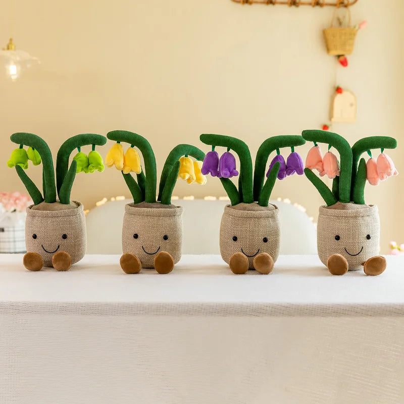 Kawaii Plush Succulent Doll 🌷🌼 - Adorable Tulip & Lily Of The Valley for Cozy Decor & Sweet Gifts 🎁✨