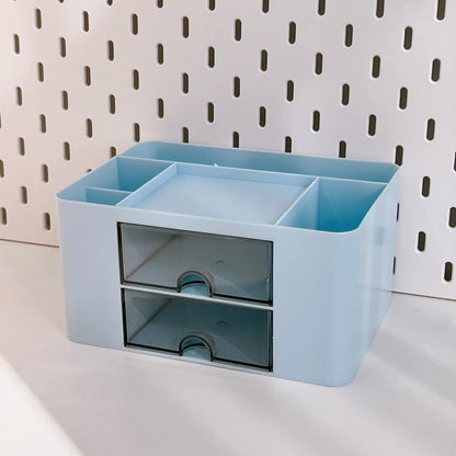 Kawaii Desktop Pen Holder 🌈✨ Cute Storage Box with Drawer for Office & School Supplies 🖊️📏