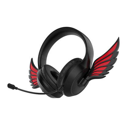 Kawaii Winged Bluetooth Headphones 🎶✨ Hi-Fi Stereo 🎧 Game On! 🎮 Noise-Canceling Mic & App Control! 🌈