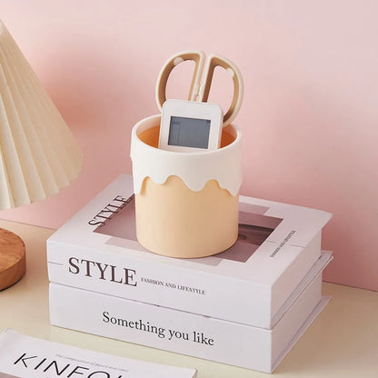 Kawaii Snail & Ice Cream Pencil Holder 🐌🍦 | Cute Multi-functional Desk Organizer for Students ✏️📚
