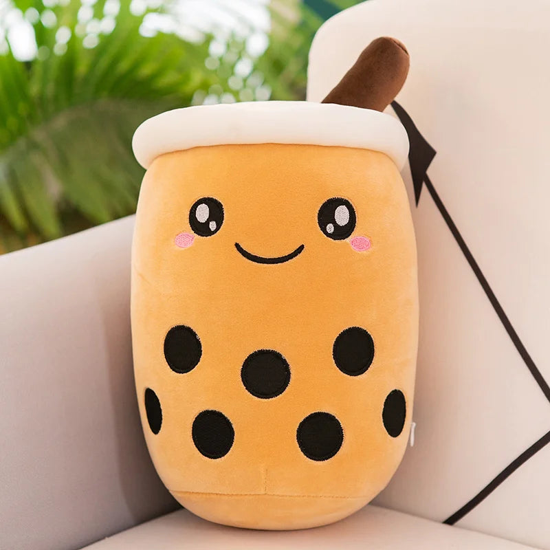 Bubble Tea Buddy ☕️🧸 Plushie - Cute Room Decor & Soft Hug Cushion 🎁✨ - Pixie Quill