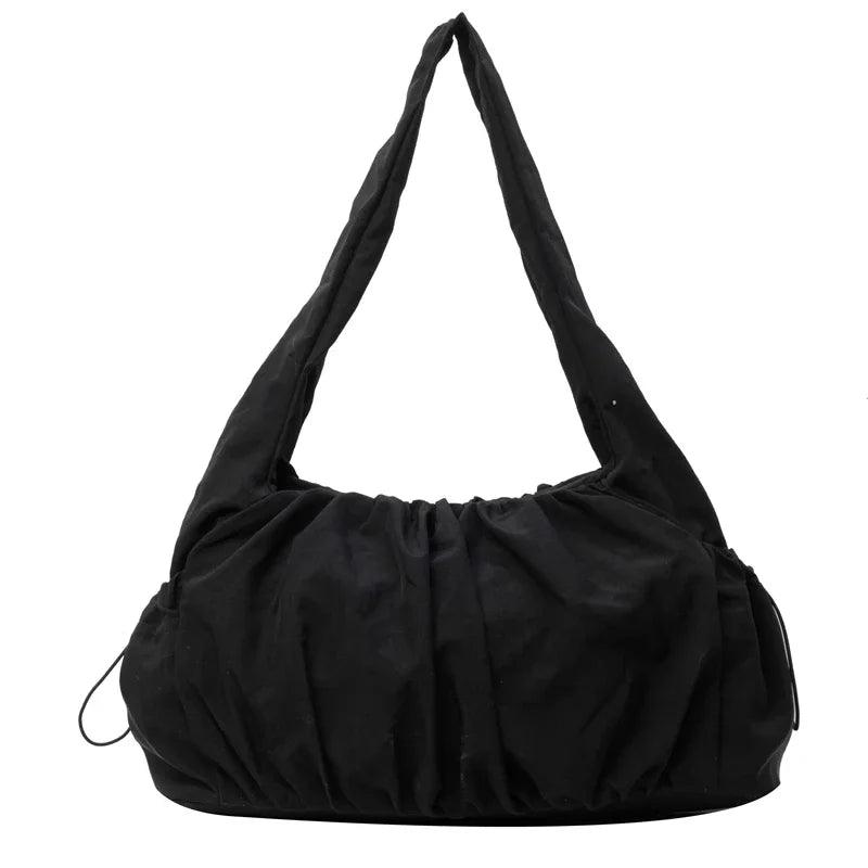 Kawaii Chic Nylon Pleated Crossbody Bag 🎀✨ | Trendy Women's Tote with Large Capacity - Perfect for Casual Adventures! 👜💕