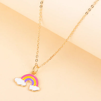 Kawaii Rainbow Unicorn Pendant Necklace 🌈✨ - Adorable Choker for Girls & Women 🎀 - Perfect Birthday Gift! 🎁