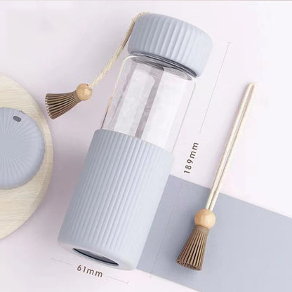 💖Adorable 350ml Glass Water Bottle for Girls 🌼 Perfect for School & Travel 🚀 - Pixie Quill
