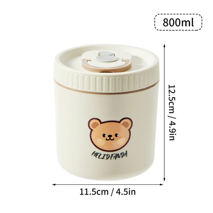 Kawaii Thermal Bento Box 🍱✨ - Adorable Leak-proof Stainless Steel Lunch Container for Kids 🥢💖