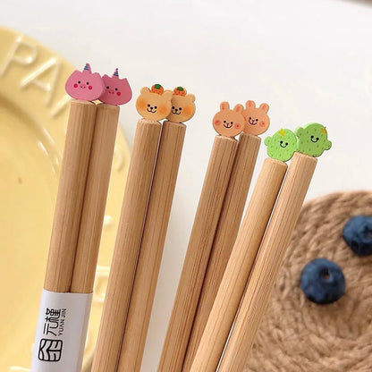 Bear-y Cute Bamboo Chopsticks 🐻🍣 - Delightful Dining Fun for All Ages! 🥢✨ - Pixie Quill