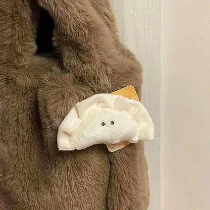 🍥 Adorable Dumpling Plush Keychain 🌟 Soft & Cuddly Bag Buddy for Food Lovers! 🎒✨ - Pixie Quill