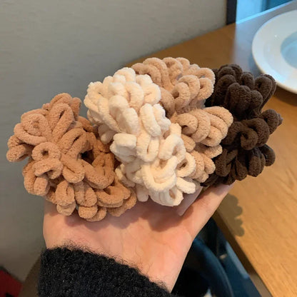 Kawaii Soft Plush Pompom Hair Ties for Girls & Women 🎀✨ - Cute Elastic Hair Bands for Winter Fashion! 🌟💖