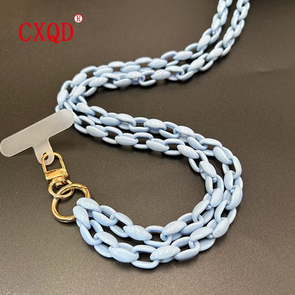 Cute 120cm Anti Lost Phone Lanyard Rope Colorful Acrylic Chain Gift Outdoor 🎀📱