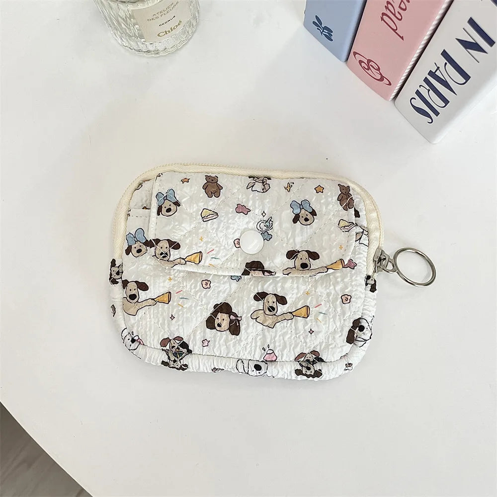 Kawaii Cartoon Makeup Pouch 🐰✨ | Cute Travel Lipstick & Earphone Organizer Bag 🎀💄 - Perfect Gift for Women!