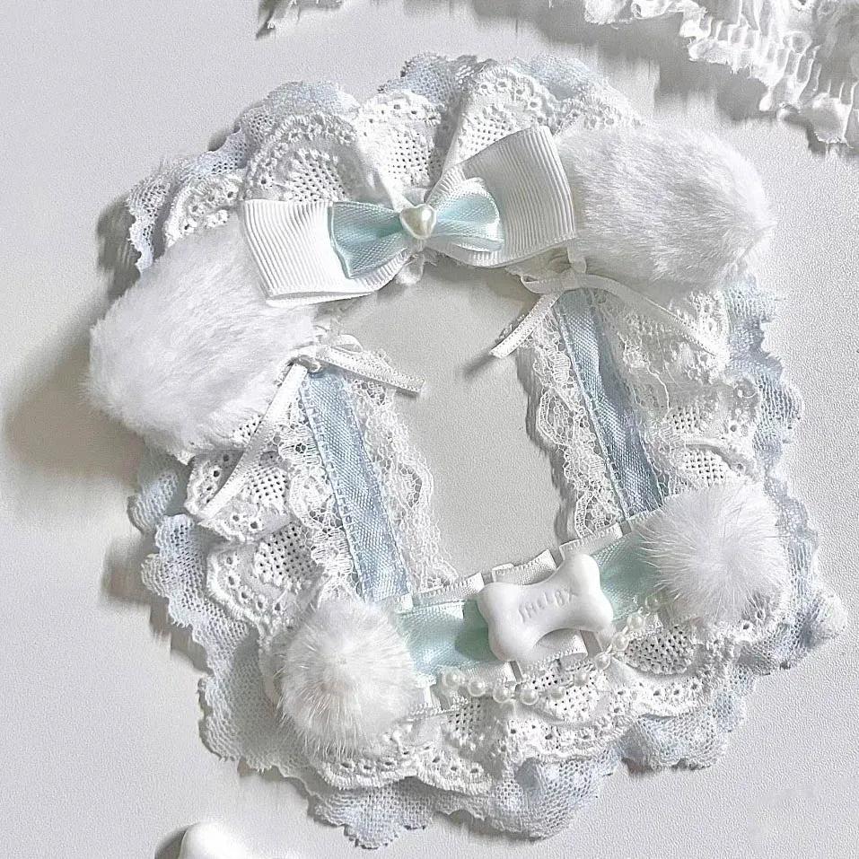 Blue Bowknot Lace Photocard Holder Display Cute ID Card Sleeve 💙🎀