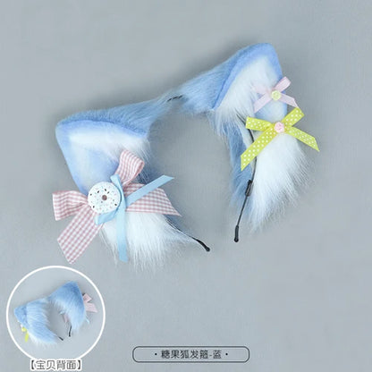 Kawaii Cat Ear Headband 🎀✨ - Cute Lolita Donut Candy Anime Accessory for Women 🐾💕