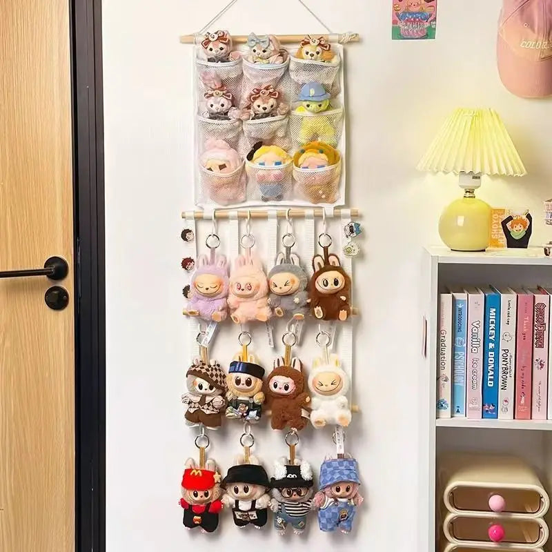 Pastel Plush Doll Wall Shelf and Storage Organizer 🧸🎀