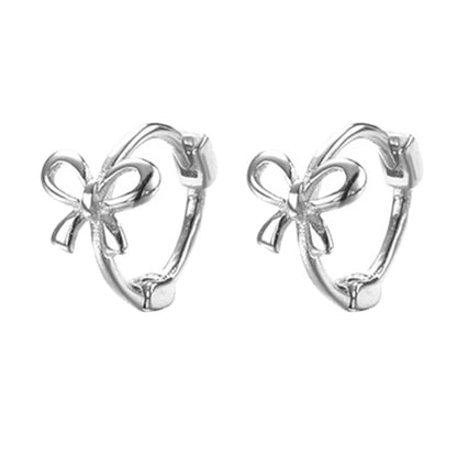 Kawaii Bowknot Hoop Earrings 🎀✨ Cute Ear Piercing Jewelry for Trendy Fashionistas!