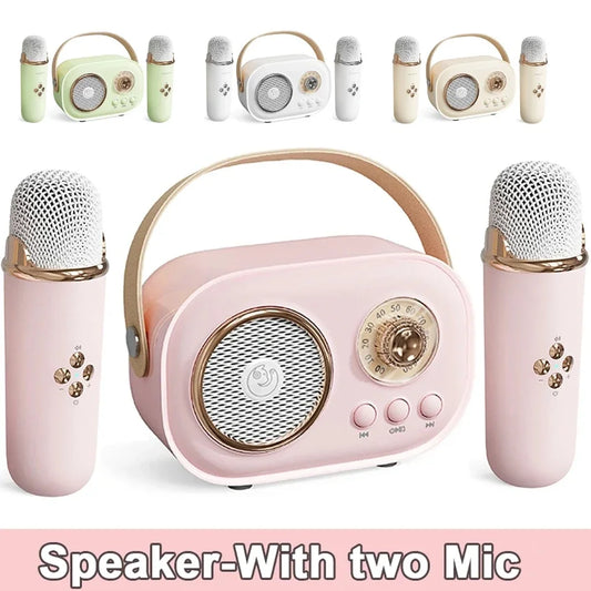 Kawaii Bluetooth Speaker 🎶 with Wireless Microphone 🎤 | Fun Karaoke 🎤 TF Card & FM Play | Perfect for Kids' Birthday Parties 🎉 | HIFI Bass & Handsfree Calling 💖