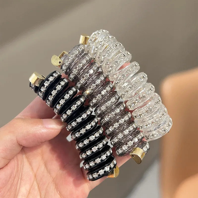 Kawaii Crystal Ponytail Hair Ties 🦄✨ | Elastic Scrunchies for Women & Girls 💖 | Cute Resin Hair Accessories 🌸