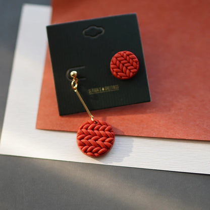 Whimsical Floral Christmas Earrings Set Handmade Polymer Clay Dangles Multicolor Palette For Women 🎄✨