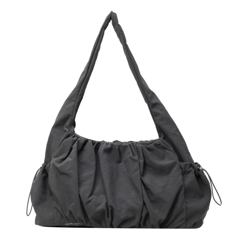 Kawaii Chic Nylon Pleated Crossbody Bag 🎀✨ | Trendy Women's Tote with Large Capacity - Perfect for Casual Adventures! 👜💕