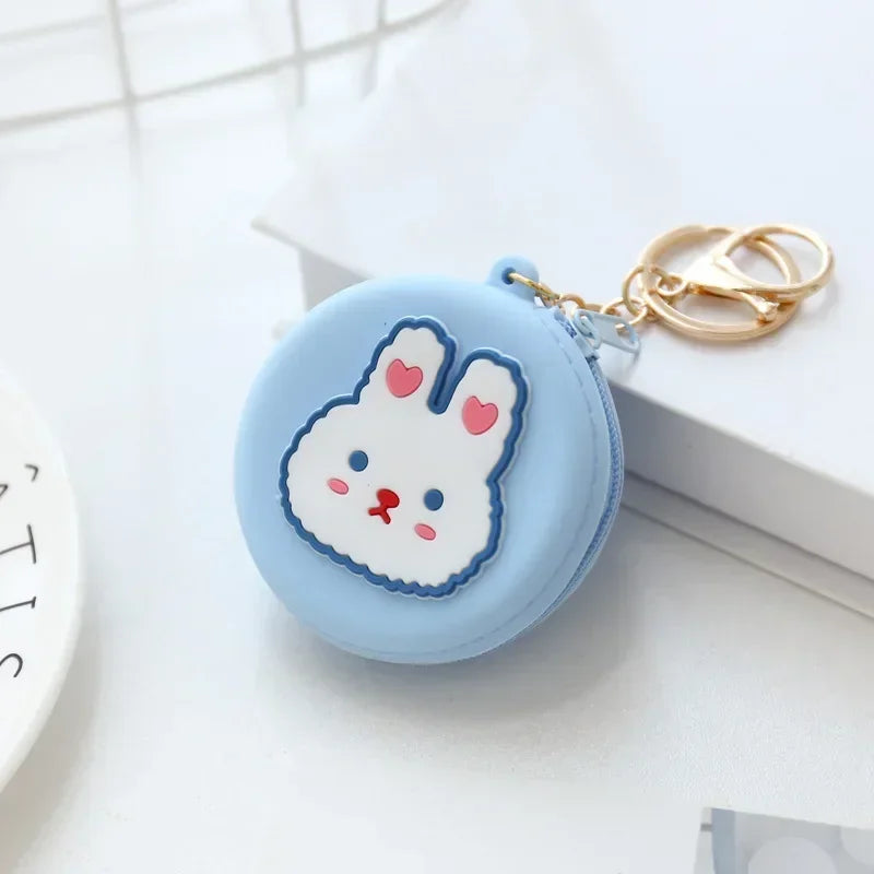 Adorable Animal Friends Silicone Coin Purse 🐾💖 - Cute Round Wallet for Kids & Adults! 🐻🎀 - Pixie Quill