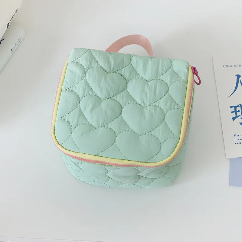 Kawaii Love Makeup Bag 🌸✨ | Adorable Large Capacity Travel Handbag & Wash Bag 👜💕