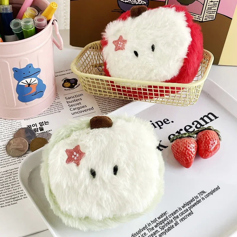 🍎 Sweet Apple Plush Coin Purse - Adorable Storage Buddy for Kids 🎈🥳 - Pixie Quill