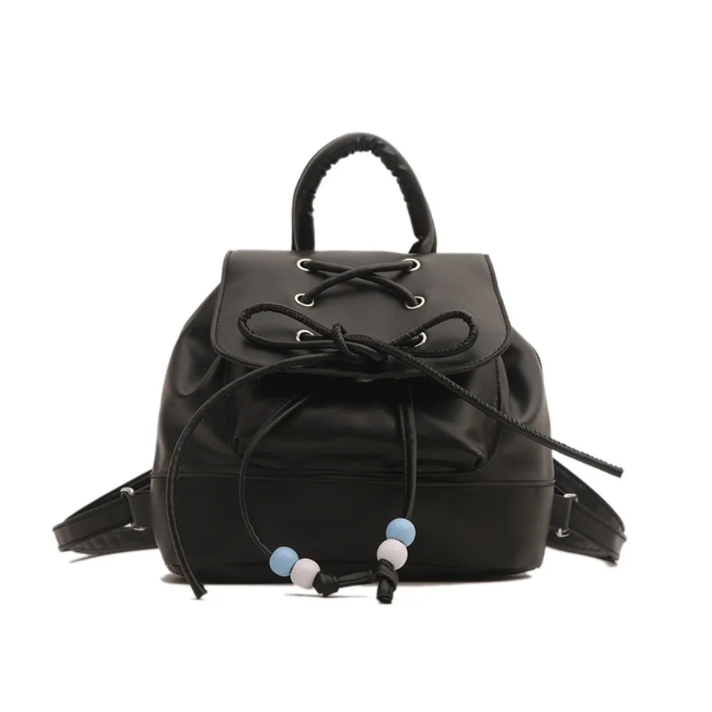 Kawaii Mini PU Backpack 🎒✨ Cute Girls' High-Capacity Shoulder Bag for School & Leisure 💖