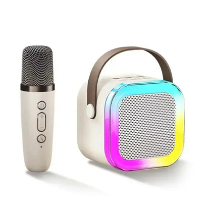 Kawaii K12 Bluetooth Karaoke Speaker 🎤✨ | Portable Mini Wireless Audio with Microphone for Family Fun & Singing Parties! 🎶💖