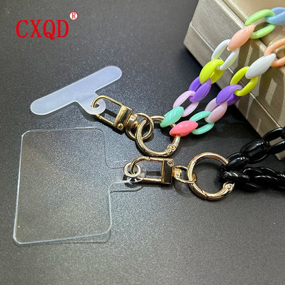 Cute 120cm Anti Lost Phone Lanyard Rope Colorful Acrylic Chain Gift Outdoor 🎀📱