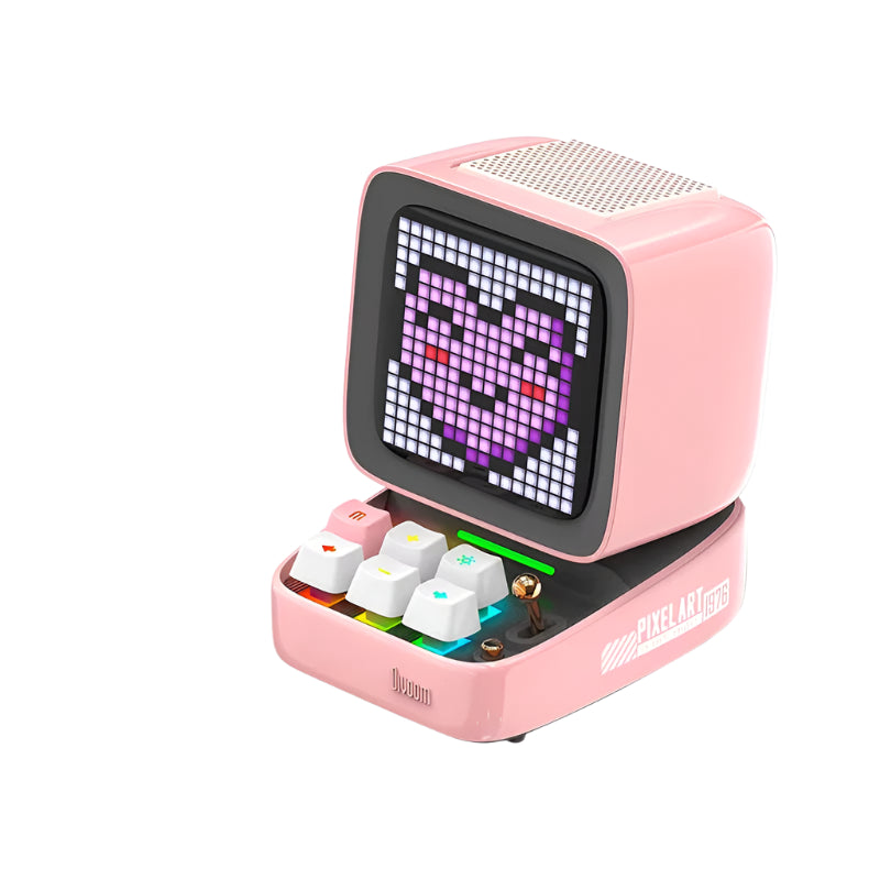 Kawaii Divoom Ditoo-Pro Retro Pixel Art Speaker 🎶✨ | Cute Bluetooth Alarm Clock & DIY LED Display 🎨💖