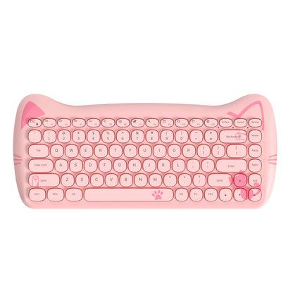 Kawaii AJAZZ 3060i Bluetooth Keyboard 🌸 84-Key Cute & Portable Wireless Design for PC 💕 Perfect Gift for Girls!
