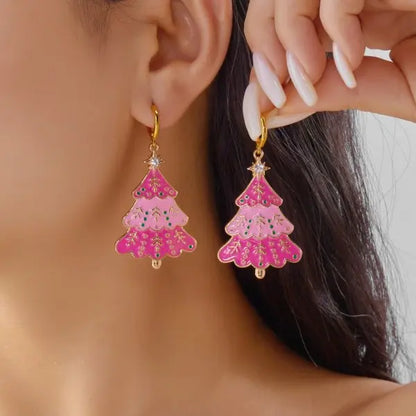 Whimsical Christmas Light Bulb Drop Earrings With Rhinestone Bowknot 🎀✨