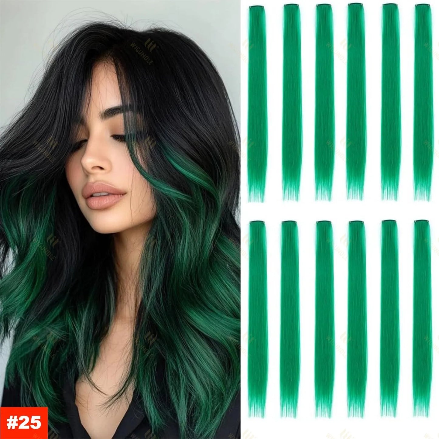 18 Color ClipIn Hair Extensions 22 Inch High Gloss Straight Wig For Women 💖