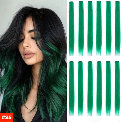18 Color ClipIn Hair Extensions 22 Inch High Gloss Straight Wig For Women 💖