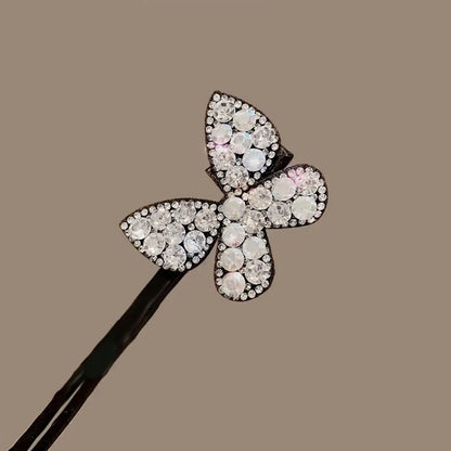 Kawaii Butterfly Hair Bun Maker 🦋✨ Cute DIY Styling Tool for Girls - Velvet & Pearl Hair Accessories!