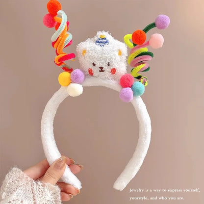 Kawaii Plush Bear Hairband 🐻✨ Fun Headband for Women & Girls | Adorable Party Accessory & Photo Prop 🎉🎀