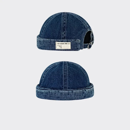 Kawaii Denim Dome Beanie 🎀✨ | Cute Brimless Skull Cap for Trendy Adventures 🌸👒