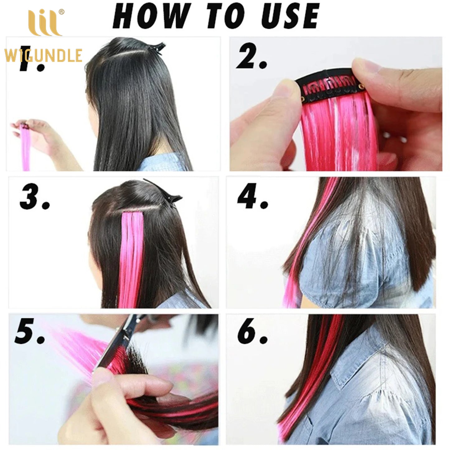 18 Color ClipIn Hair Extensions 22 Inch High Gloss Straight Wig For Women 💖