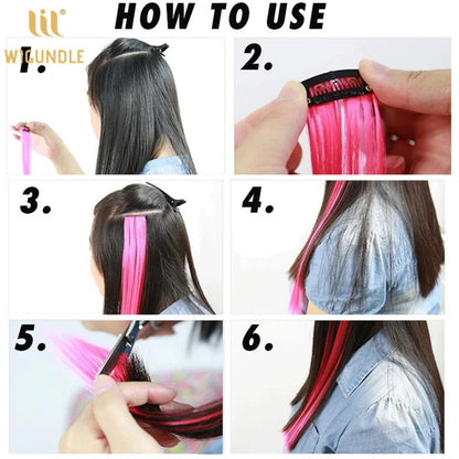 18 Color ClipIn Hair Extensions 22 Inch High Gloss Straight Wig For Women 💖