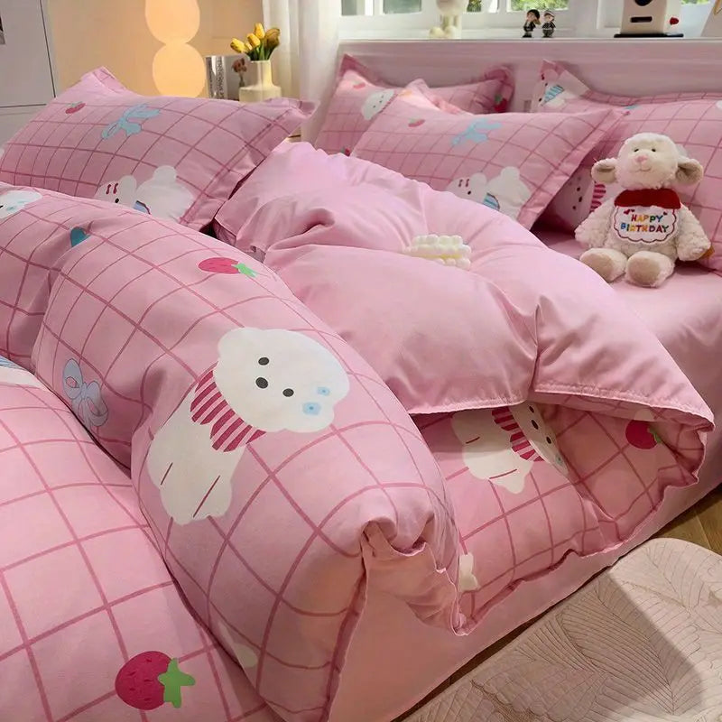 Kawaii Kids' Bedding Set 🛏️✨ | Cozy Duvet Cover & Pillowcase Collection for Playful Dreams 🌈💖