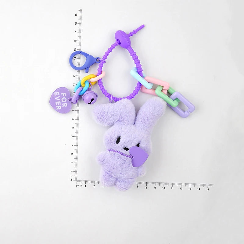 Adorable Kawaii Plush Bunny Keychain 🐰💖 | Cute Cartoon Rabbit Bag Pendant for Girls 🎀✨