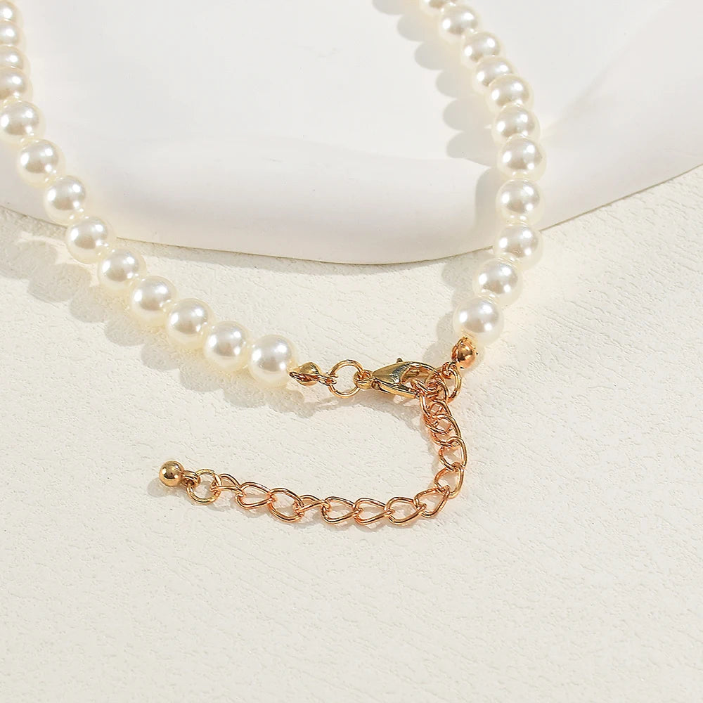 Kawaii Cherry Blossom Choker 🌸🍒 - Adorable Vintage Pearl Pendant Necklace for Trendy Girls & Women 🎀✨