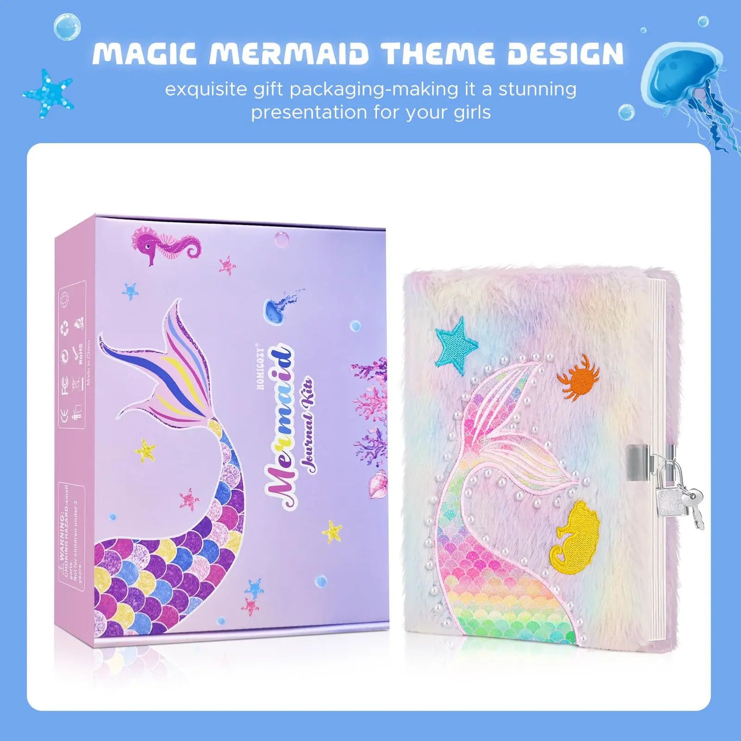 Kawaii Plush Secret Diary with Lock & Pen 🐾✨ Cute Cat Notebook for Girls - Perfect Christmas Gift! 🎁💖